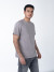Мужская футболка цвета серый меланж оптом